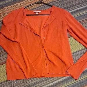 Time and Tru Vibrant Orange Knit Top